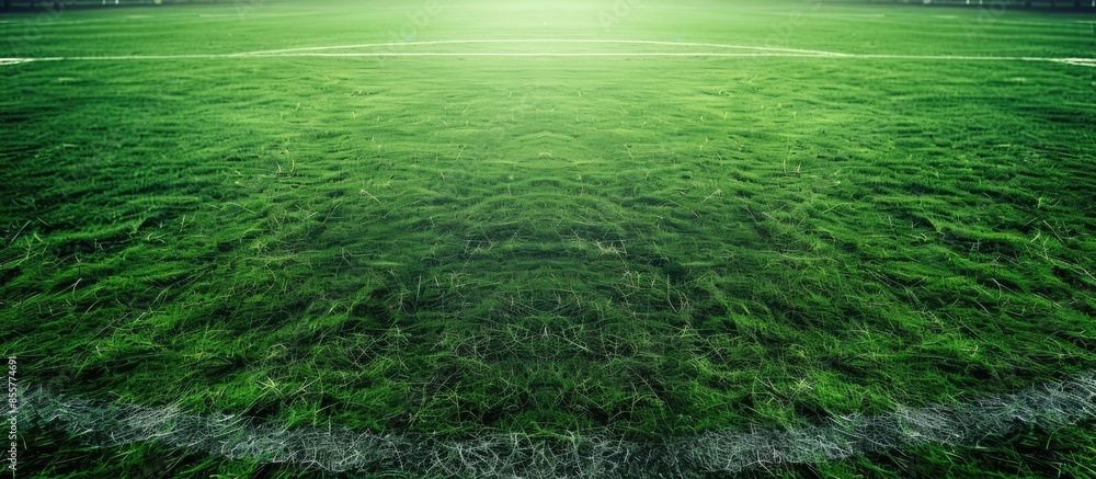 Aufkleber textured soccer game field - center, midfield. with copy space image. Place for adding text or design