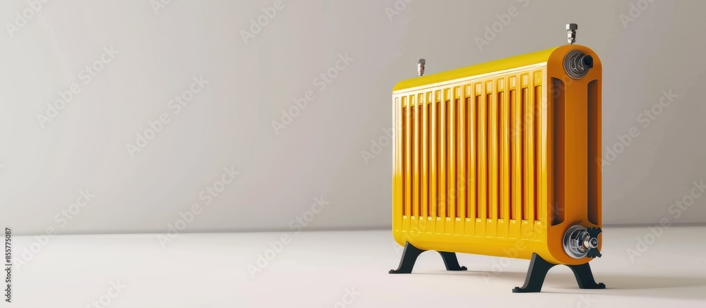 Poster Oil heater isolated on white background. with copy space image. Place for adding text or design