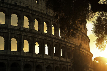 Fototapeta premium the view outside the ancient arena