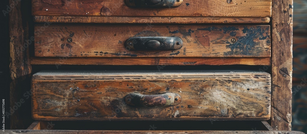 Poster A classic drawer. with copy space image. Place for adding text or design