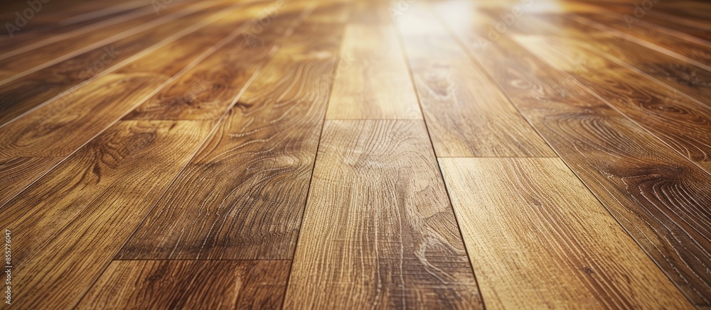 Poster brown laminate floor texture background. natural wooden polished surface parquet. with copy space im