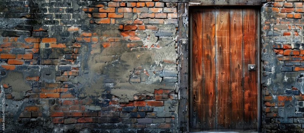 Poster wood door. with copy space image. place for adding text or design