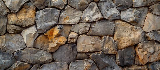 Stone wall, wall or stone background. with copy space image. Place for adding text or design