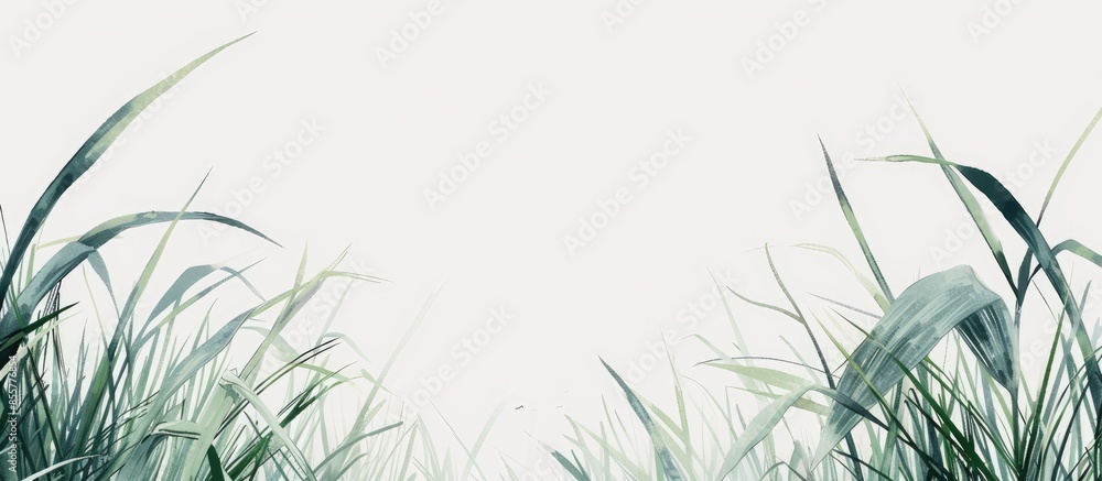 Poster Grass and rice plant Dye color. with copy space image. Place for adding text or design