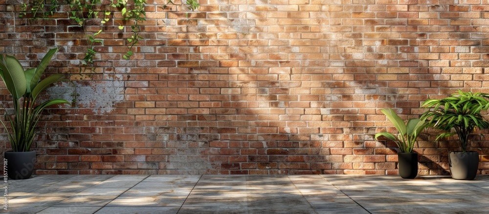 Poster brick wall to be used as background. with copy space image. place for adding text or design