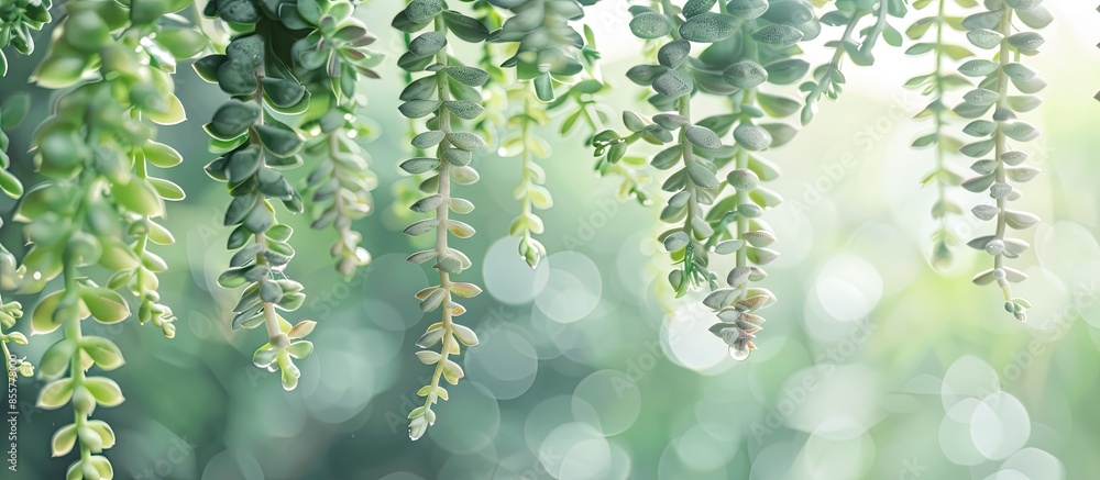 Leinwandbilder upside down hanging succulent plant. with copy space image. place for adding text or design