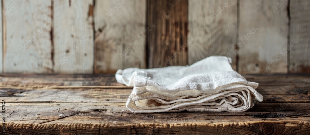 Poster napkin in kitchen . with copy space image. place for adding text or design