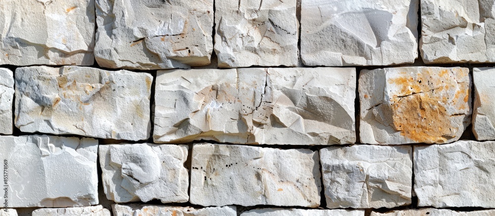 Aufkleber Natural stone blocks wall texture. with copy space image. Place for adding text or design