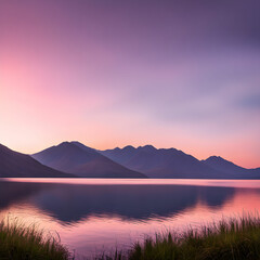 Fototapeta premium Serene landscape Sunset 