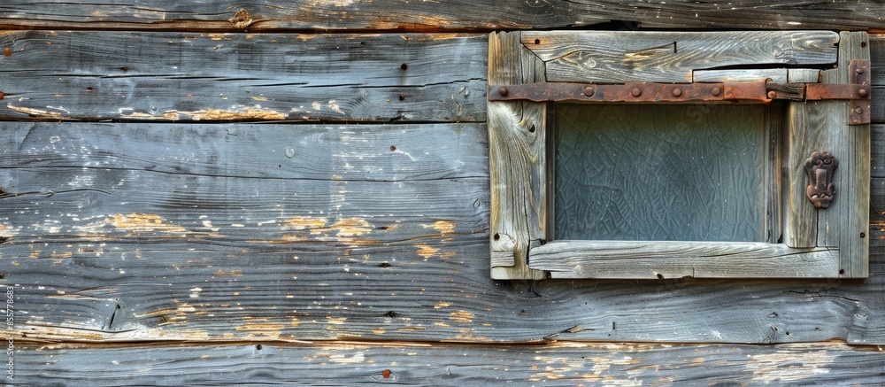 Leinwandbilder Window made from wood. with copy space image. Place for adding text or design