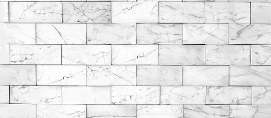 White grunge brick wall texture background for stone tile block painted in grey light color wallpaper modern interior and exterior and room backdrop design. Simple seamless pattern grid for backdrop