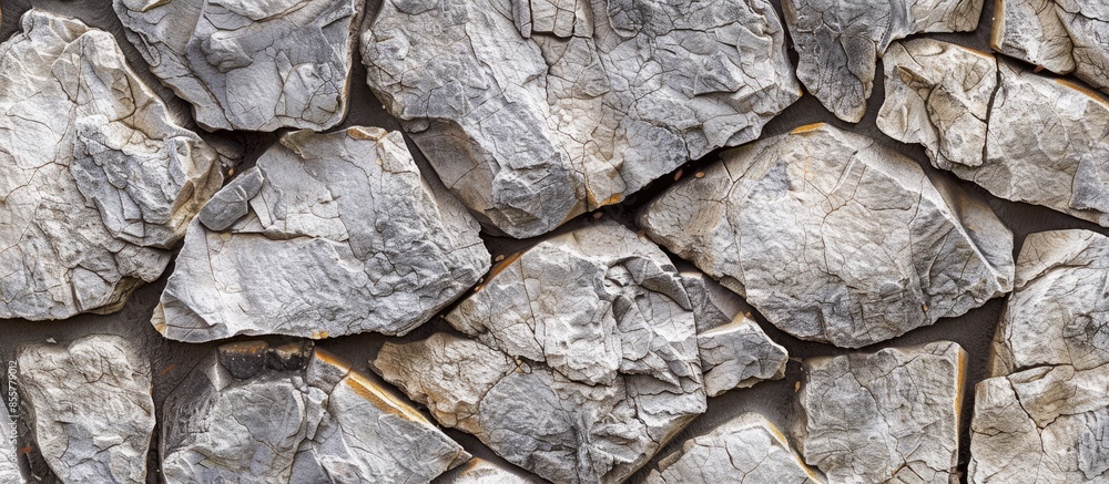 Poster Concrete of stone wall background seamless and texture. with copy space image. Place for adding text or design