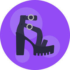 The blocked heels icon captures the essence of stylish and practical footwear, ideal for both professional and casual settings, ensuring you look chic all day long.