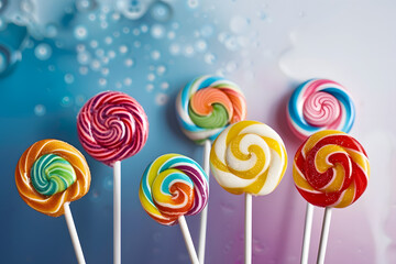 flavor lollipop candy food illustration fruity chewy, hard swirl, stick rainbow flavor lollipop candy food