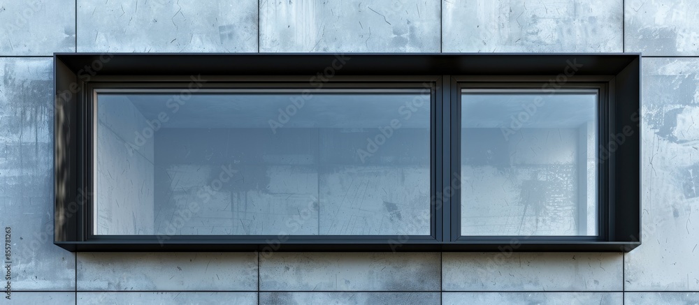 Aufkleber Cut of the window profile with metal, glass and insulation. with copy space image. Place for adding text or design