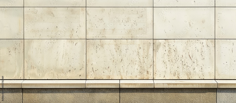 Poster Close-up of external wall insulation systems and facade cladding. with copy space image. Place for adding text or design