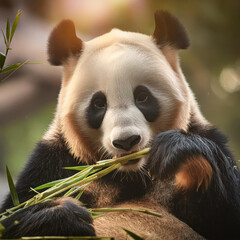 panda eating bamboo