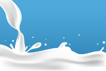 milky waves background. additional elements of milk design