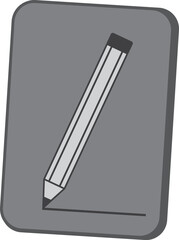 Document with pencil vector design.	