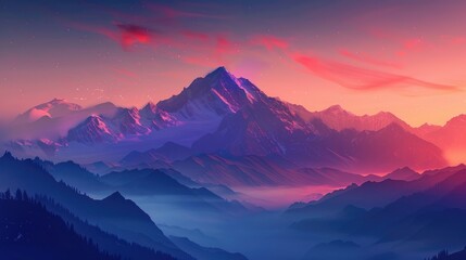Fototapeta premium Mountain at Dawn