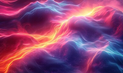 Fototapeta premium multicolor energy flow background, multicolor neon color wallpaper