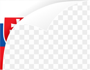 Slovakia flag wave isolated on png or transparent background vector illustration. 