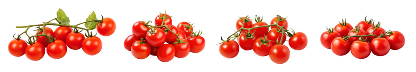 Cherry tomato png cut out element set