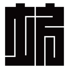 家紋です。角字という種類です。坊の形です。