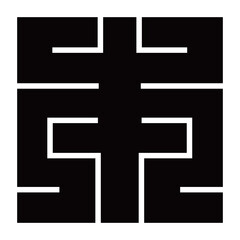 Fototapeta premium 家紋です。角字という種類です。本の形です。