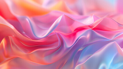 Obraz premium A delicate dance of pastel-colored triangles, their edges blending softly into each other, creating a sense of ethereal beauty. 