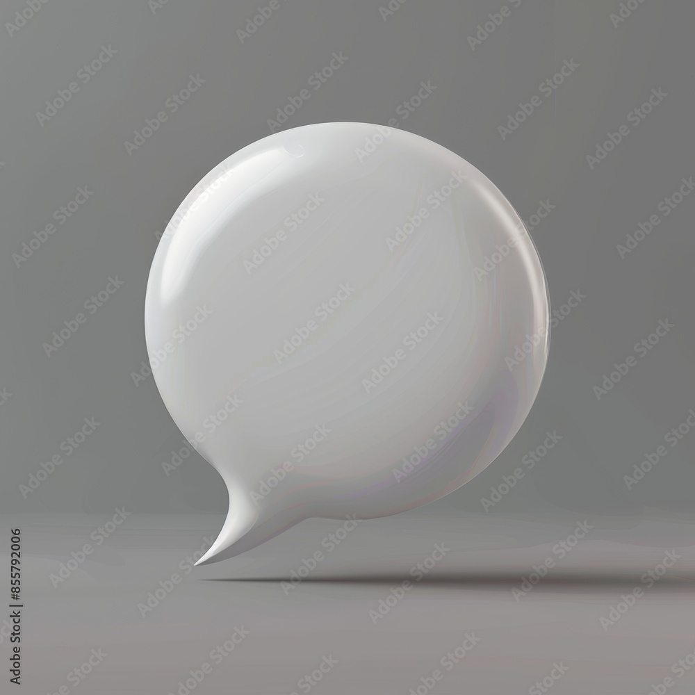 Poster message bubble in 3d modern format on isolated background.