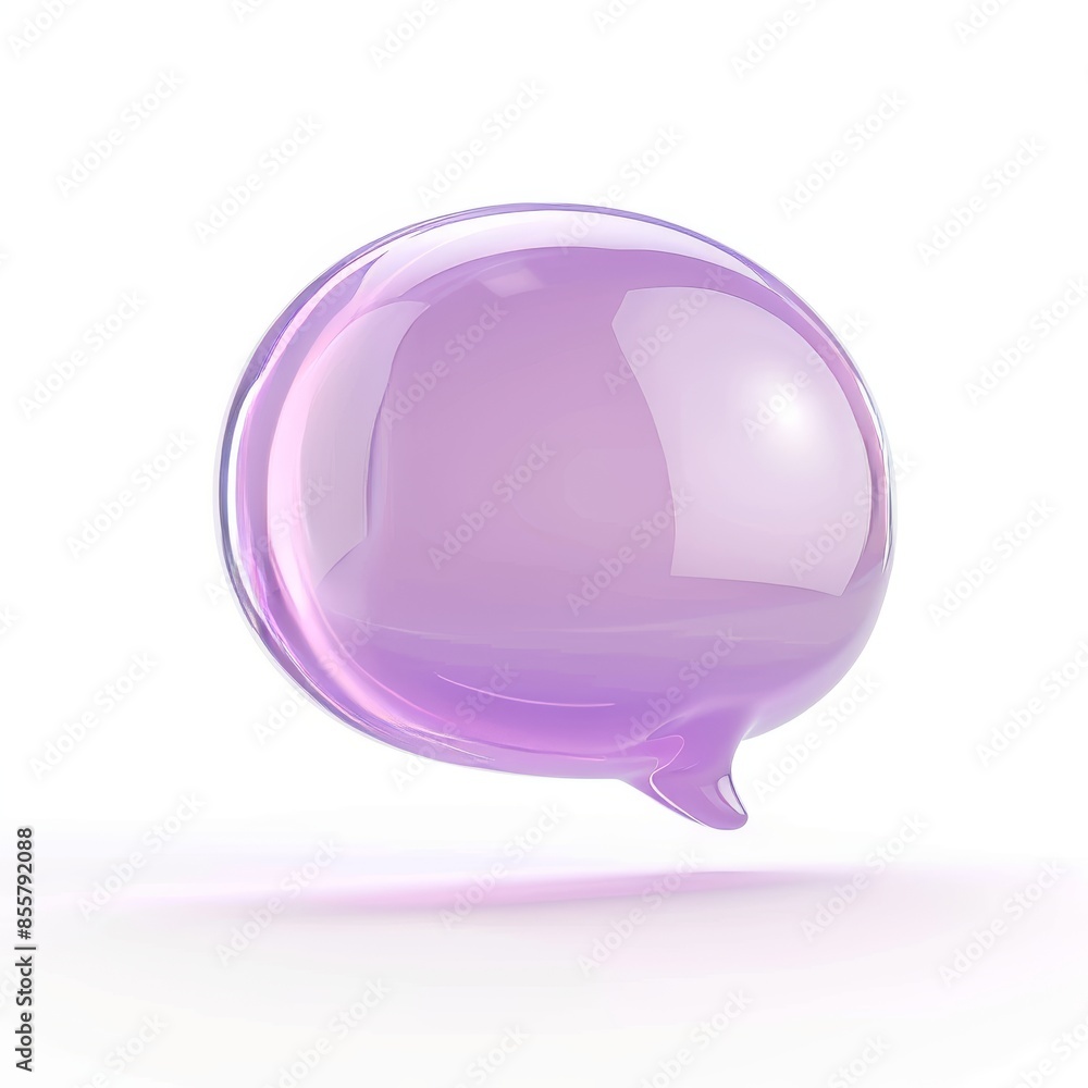 Poster a blank background is placed over a modern illustration of a dialog box with a 3d chat bubble.