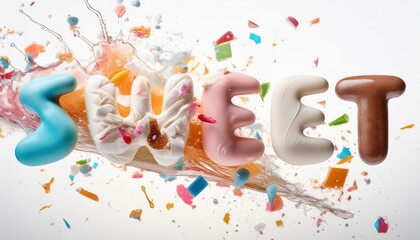 Colorful Candy Design Exploding with Sweetness