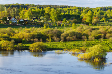 Sorot river coastal landscape photo taken on a sunny summer day