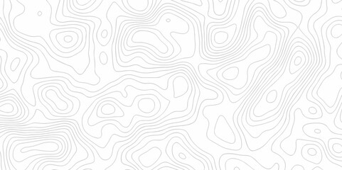Vector geography landscape Topo contour map on white background, Topographic contour lines. Seamless pattern with lines Topographic map. Geographic mountain relief diagram line wave carve pattern.