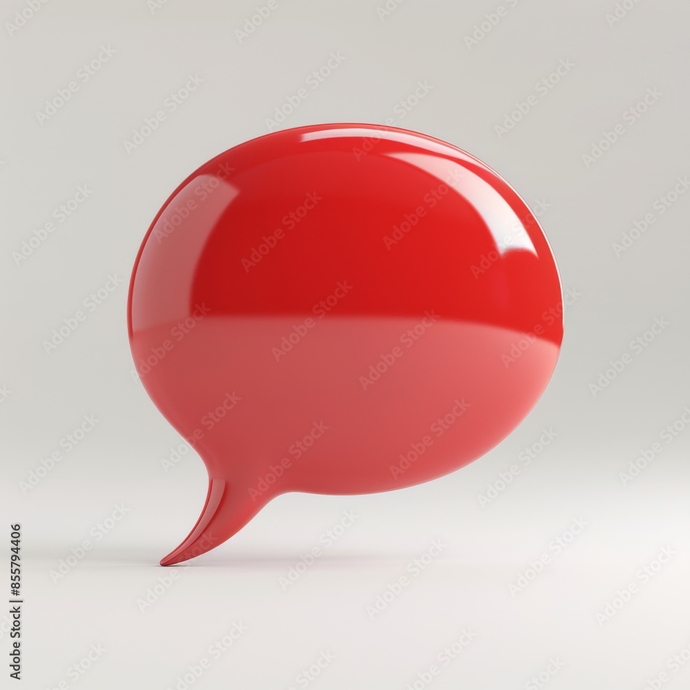 Poster a glossy white empty speech bubble, rounded text bubble rendered in modern format, volume dialogue c