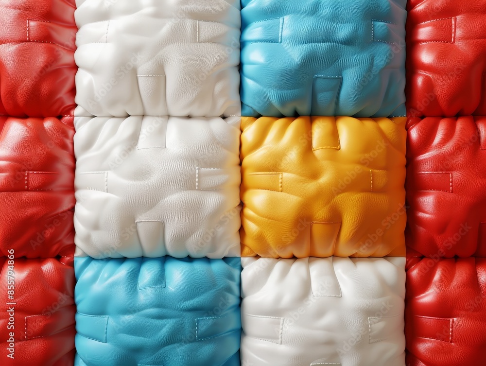 Poster colorful abstract background with textured squares.