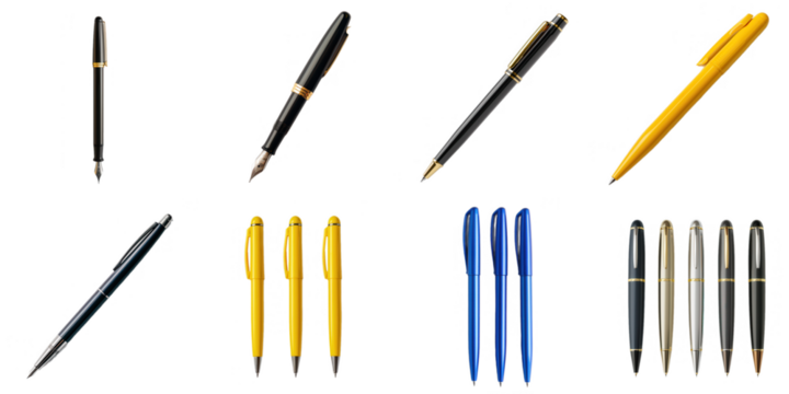 Pen isolated 3d mockup without background using for all purpose.