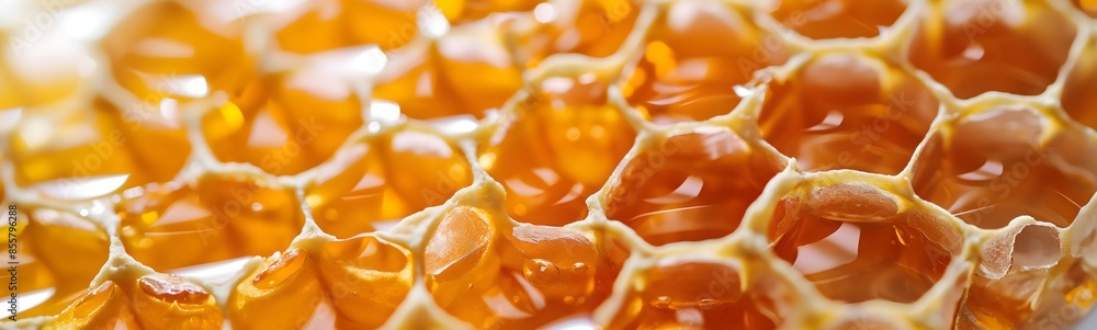 Aufkleber 4. develop an artistic portrayal of a honeycomb isolated on a white background, capturing its intric