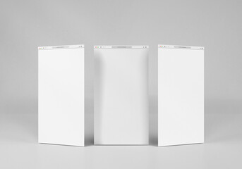 White blank website browser mockup for web layouts