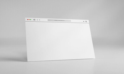 White blank website browser mockup for web layouts