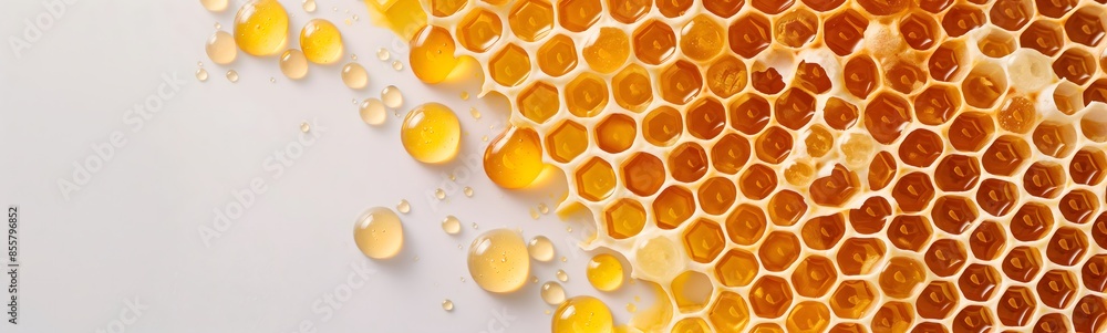 Aufkleber 4. develop an artistic portrayal of a honeycomb isolated on a white background, capturing its intric