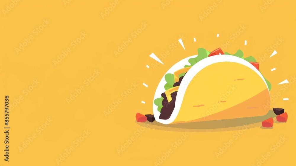 Wall mural taco time: delicious mexican cuisine - Wall murals