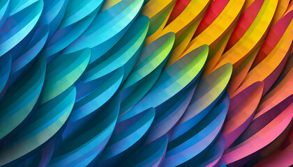 Close Up Colourful Feather Texture