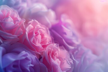 colorful pink and purple roses background, in the style of accurate and detailed, violet, purple
