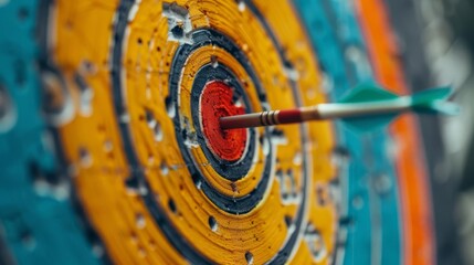A visually stunning representation of hitting the mark, illustrating the importance of accuracy in reaching goals