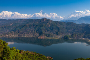 Fototapeta premium The city of Pokhara in Nepal