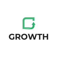 growth letter g logo design business company