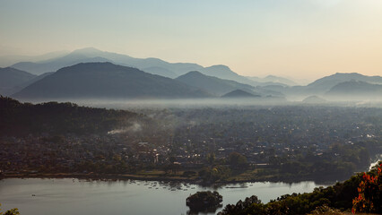 The city of Pokhara in Nepal