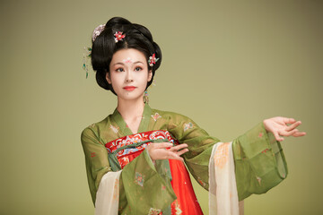 Artistic image of a Chinese priest and Taoist priest on a white background